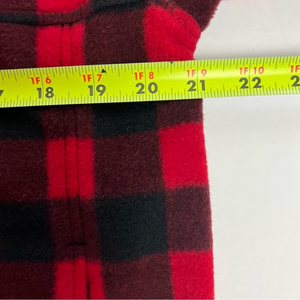 WOOD’N TRAIL Men’s Full Zip Buffalo Plaid Fleece Jacket Sz Small Zip Pockets - Picture 9 of 11